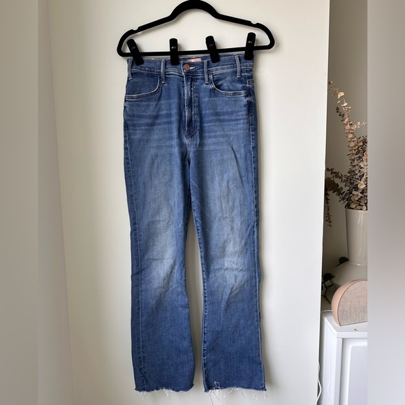 MOTHER Denim - Mother The Hustler High Rise Frayed Flare Leg Ankle Jeans size 28 in Healing Jar